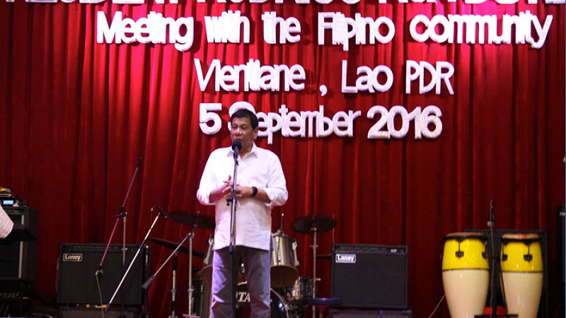 Duterte in Laos: ‘dignity’ for OFWs, ‘continuing purge’ in government
