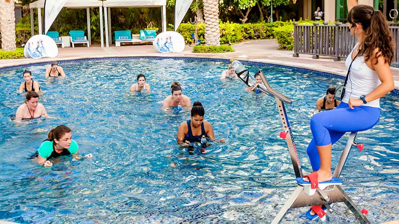 Dubai's new fitness workout: aquabiking