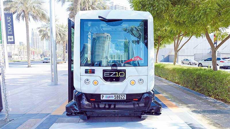 Driverless vehicles on test run in Downtown Dubai