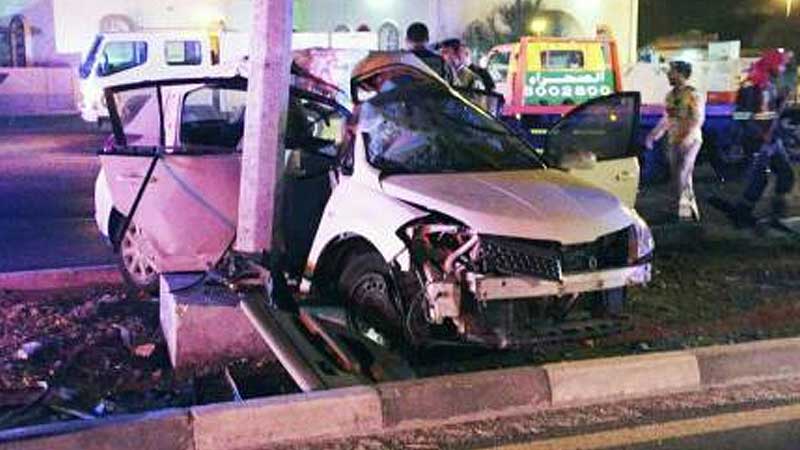 1 killed after car smashes into Ras Al Khaimah lamp post