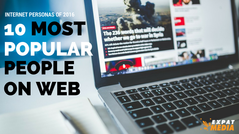 10 most popular people on the internet in 2016