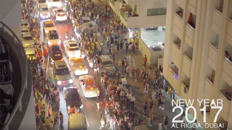 Expats flood Dubai street for New Year revelry