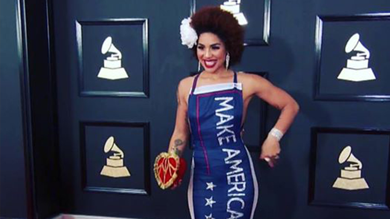 Filipino designer creates pro-Trump gown worn at Grammys
