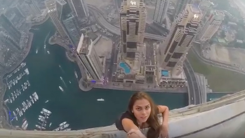 Model faces trial over Dubai tower stunt