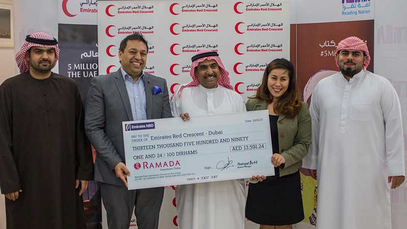 Ramada Downtown Dubai hands over cheque for FOCP