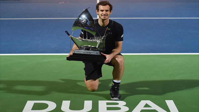 Murray is 1st British player to win Dubai tennis tournament
