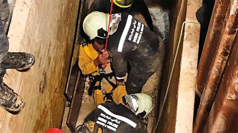 Worker nearly buried alive in construction site pit