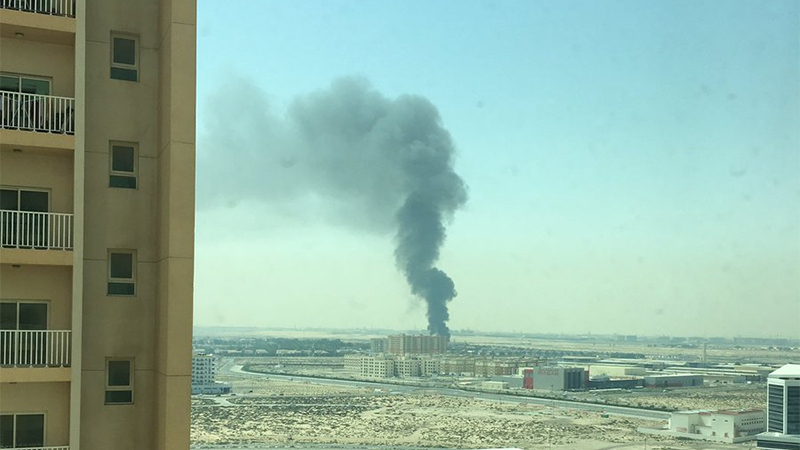Fire beaks out in Jebel Ali