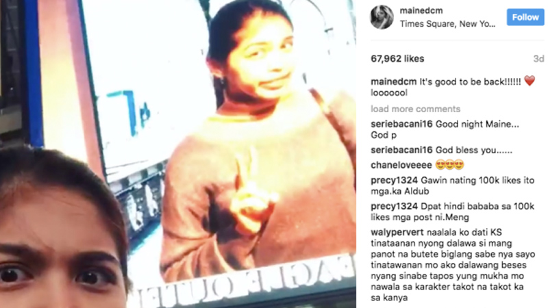Look: Maine Mendoza on Times Square billboard
