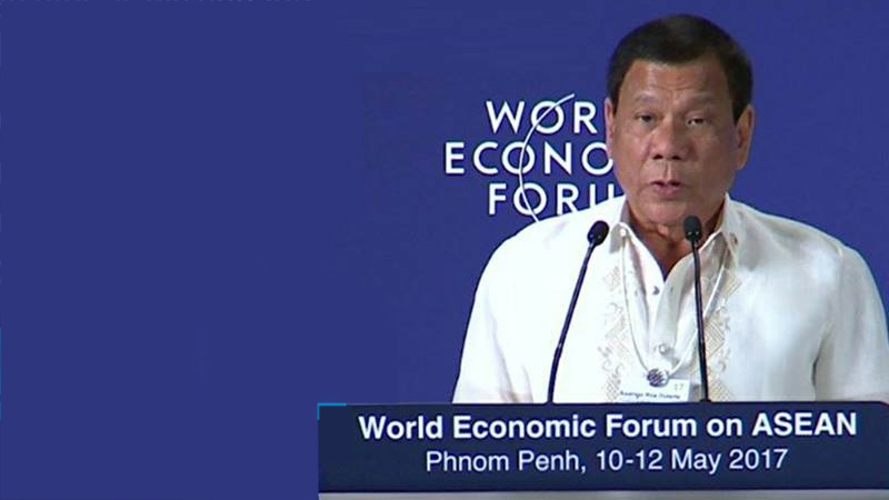 Duterte seeks WEF backing in drug war