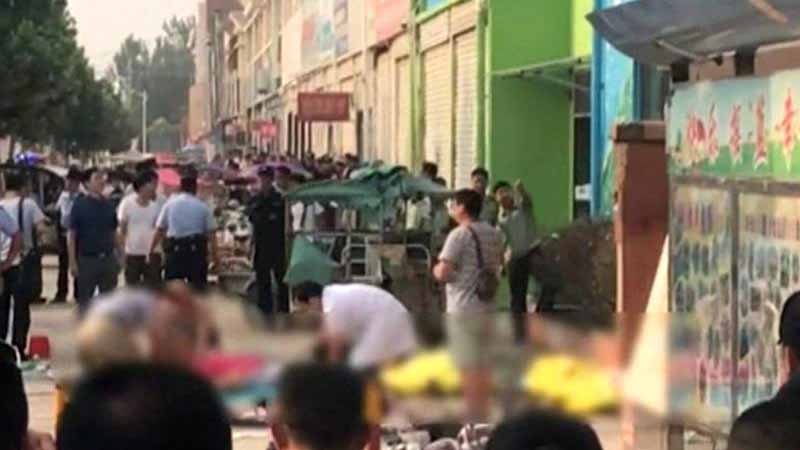 Explosion hits kindergarten school in China