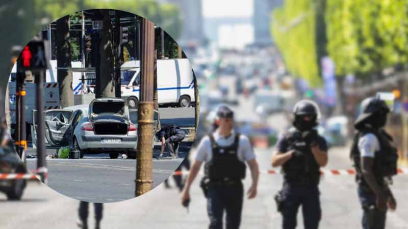 Explosive-laden vehicle rams into police van in Paris