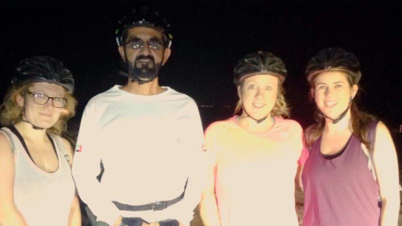 Sheikh Mohammed rescues stranded cyclists in Dubai desert