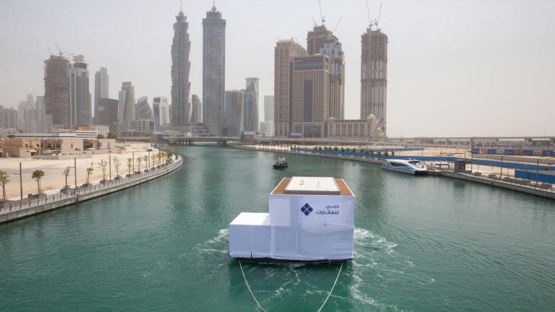 UAE's first floating home arrives on Dubai Canal