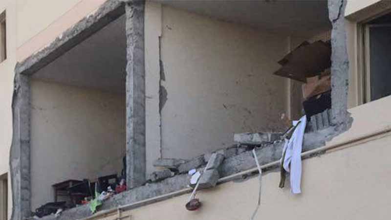 Gas cylinder blast throws man out of Sharjah apartment