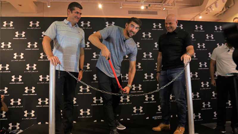 Michael Phelps opens Under Armour store in Dubai