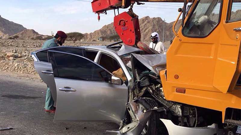 Two killed after car crashes into crane in Ras Al Khaimah
