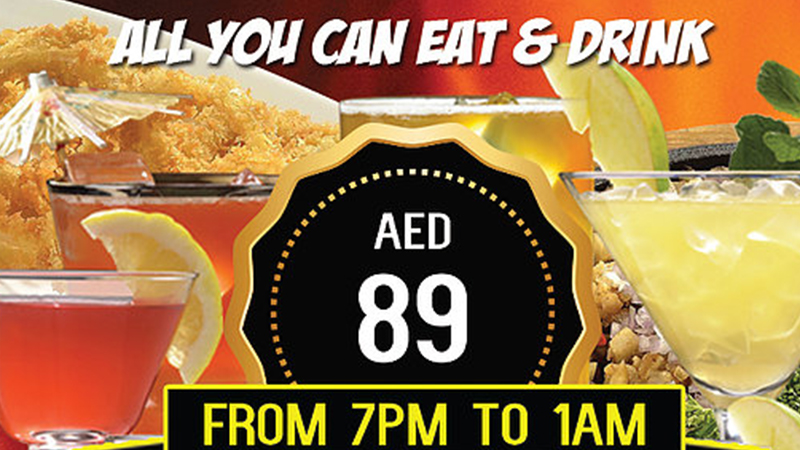 Party, eat and drink all you can in Dubai for Dh89