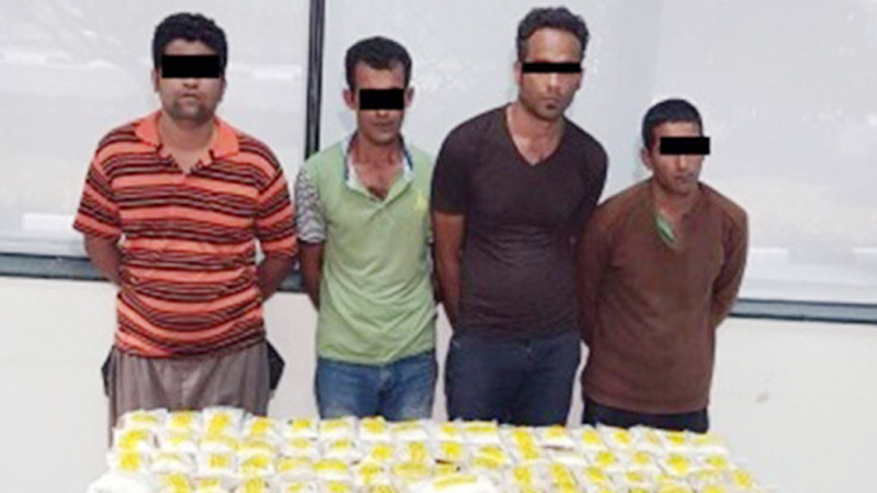 Drug dealers arrested in Dubai, 91.7kg of drugs buried under tree seized