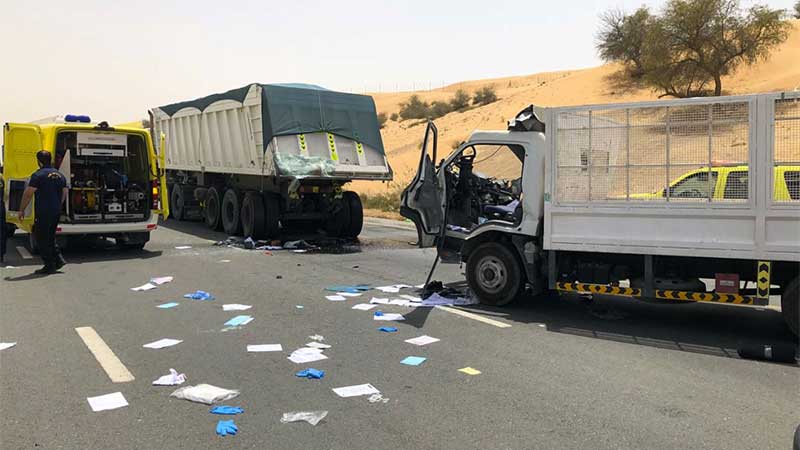 3 killed in truck crash on Emirates Road