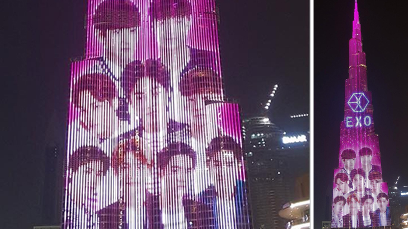 Watch: K-pop group EXO's star power lights up Burj Khalifa