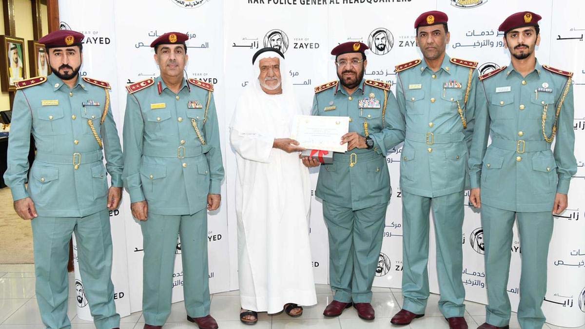 Emirati honoured for 49 years of no traffic fine