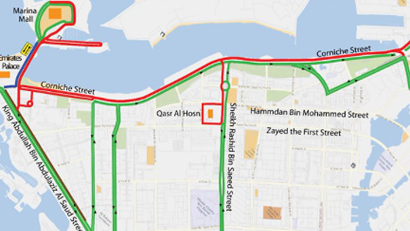 Avoid these Abu Dhabi roads on Friday