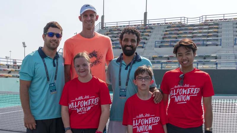 Kevin Anderson trains Special Olympics athletes in Abu Dhabi