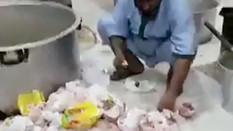 Caught on video: Food dumped on floor used in RAK kitchen