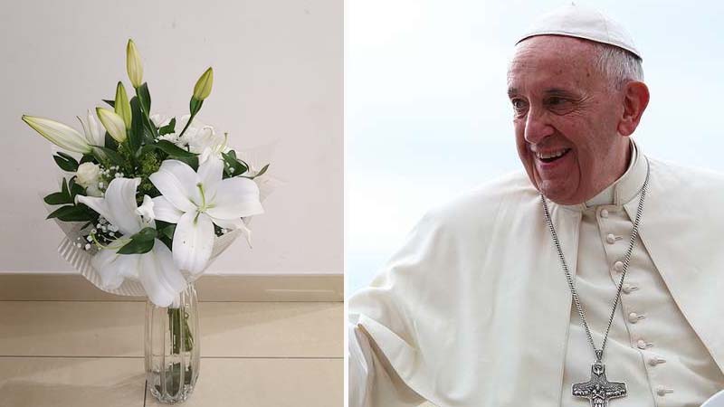 Dubai flower shop creates special bouquet for Pope Francis
