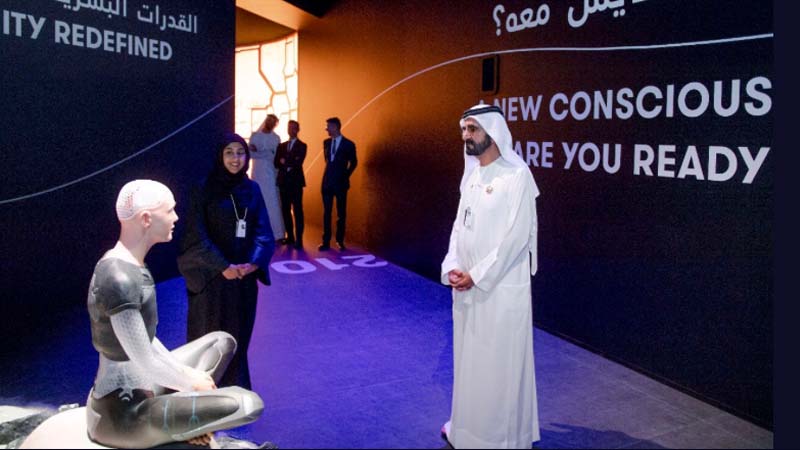 Sheikh Mohammed meets AI in peek inside mock Museum of the Future