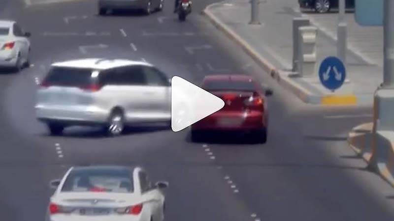 Abu Dhabi car crash caught on camera