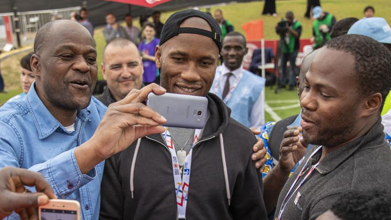 Didier Drogba, Cafu play alongside Special Olympics athletes in Abu Dhabi