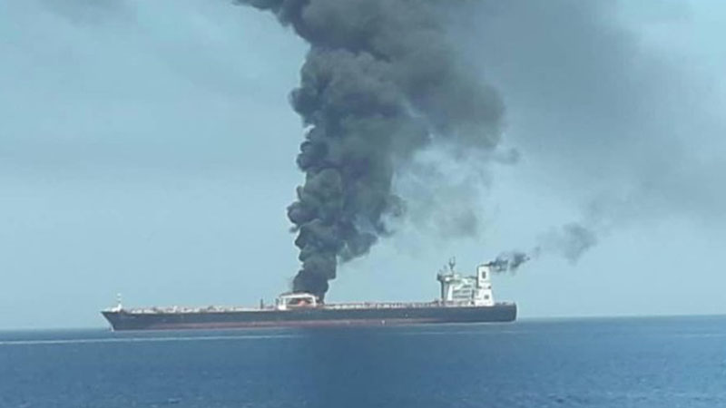 Damaged oil tanker Front Altair 'sinks' in Gulf of Oman