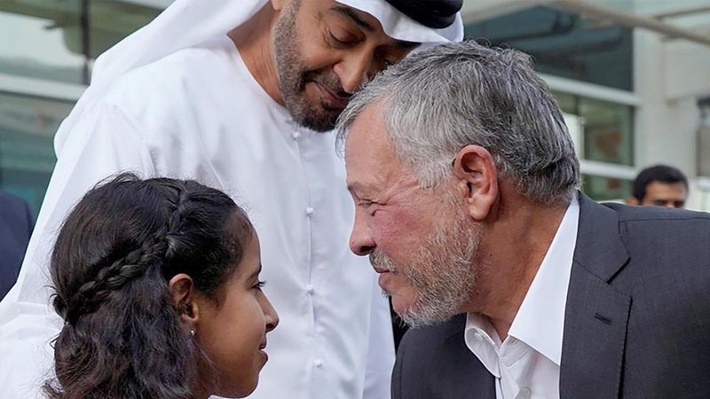 Jordan king enjoys lunch with Sheikh Mohamed Bin Zayed and family