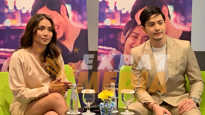Alden Richards and Kathryn Bernardo at Novotel Hotel in Dubai on August 9, 2019. EXPAT MEDIA