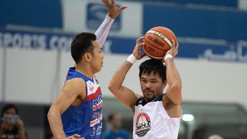 Pacquiao wows 'em, but Dubai All Stars prevail