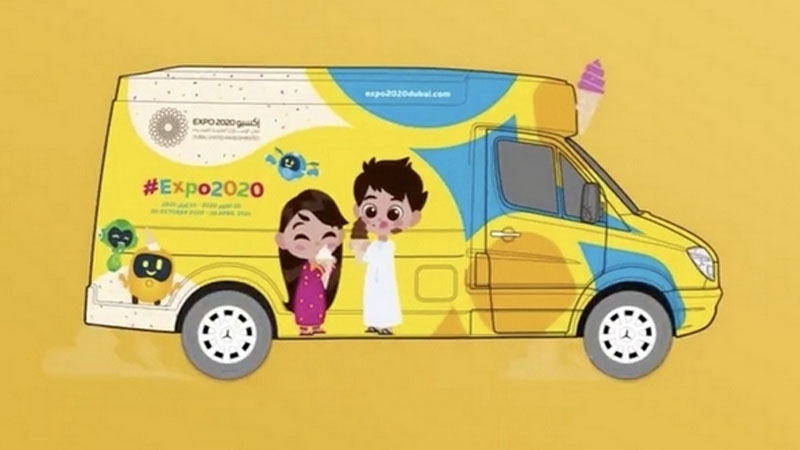 Get free Expo 2020 ice cream from this van