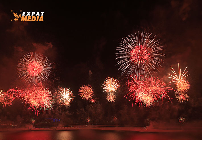 The fireworks show in Ras Al Khaimah on January 1, 2020.