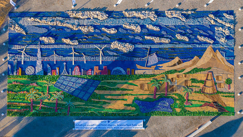 Abu Dhabi builds world’s largest mosaic of recycled materials