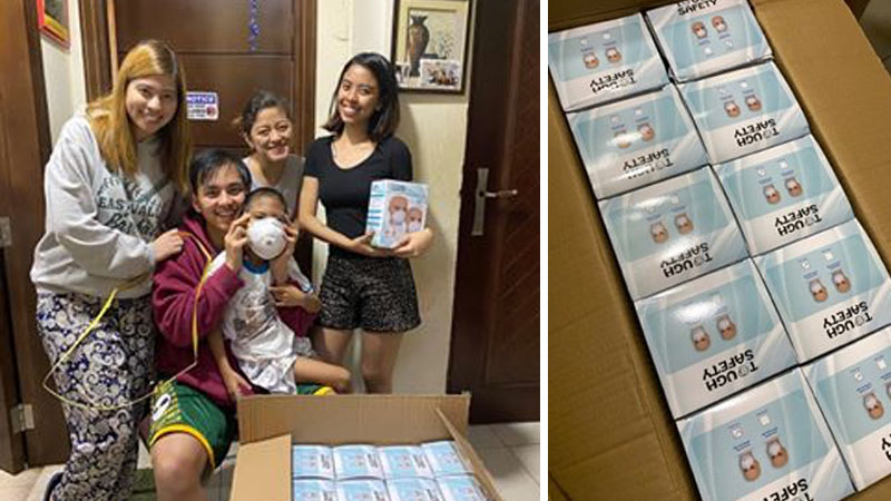 Filipinos in Dubai rush home 400 face masks for Taal Volcano victims