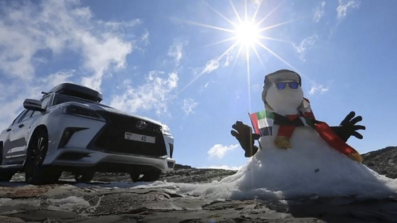 WATCH: Snow covers UAE mountain Jebel Jais