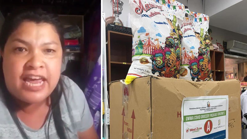 Joy Parafina posted a viral video of an incident with a POLO Dubai officer on the ongoing distribution of food aid for OFWs.