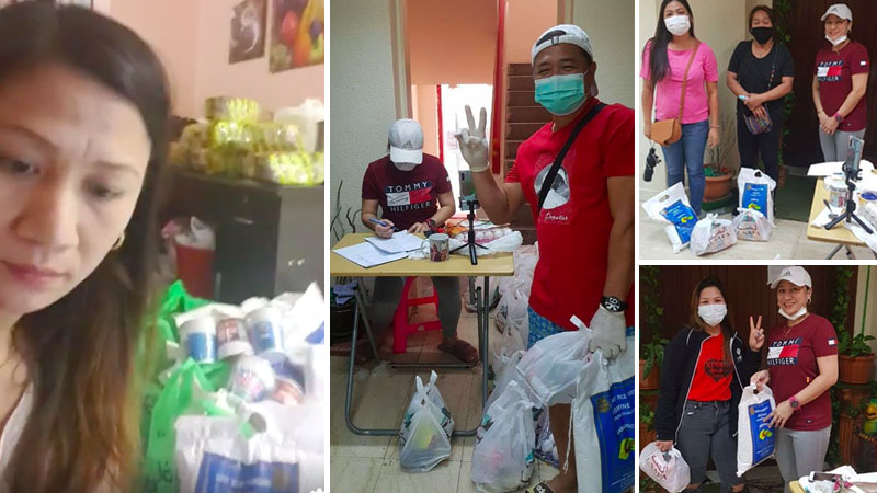 Filipina in Abu Dhabi gives rice, food as Covid-19 aid to jobless