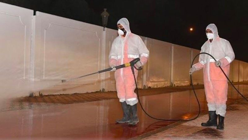 Arab man arrested in Sharjah for mocking Covid-19 disinfection drive