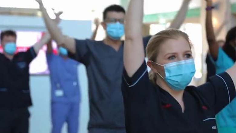 Dubai healthcare workers sing uplifting medley amid Covid-19 pandemic