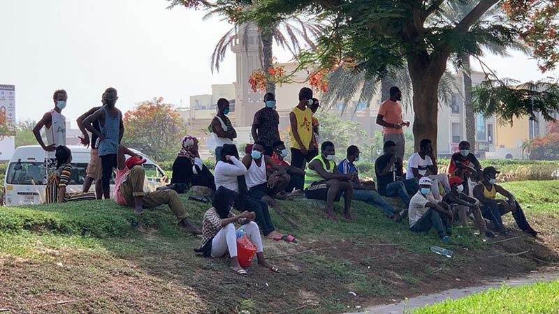 Ghanaians sleeping in Satwa park get help amid Covid-19 crisis