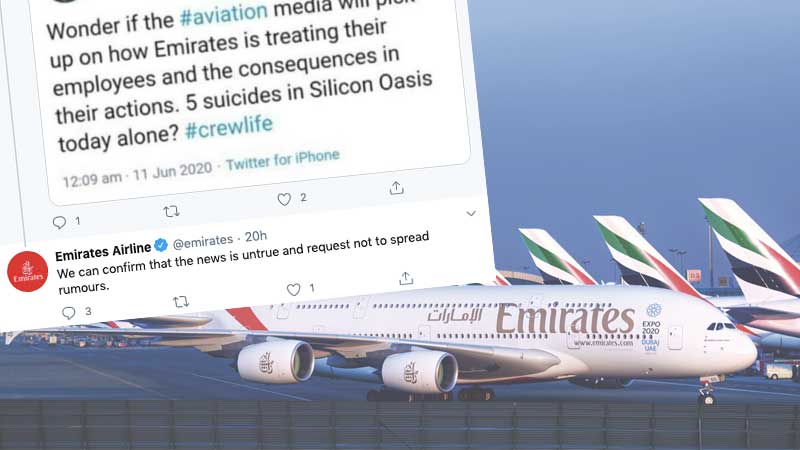 Emirates denies staff suicides in Dubai