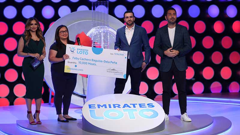 Filipina offering free food in Dubai gets Emirates Loto surprise
