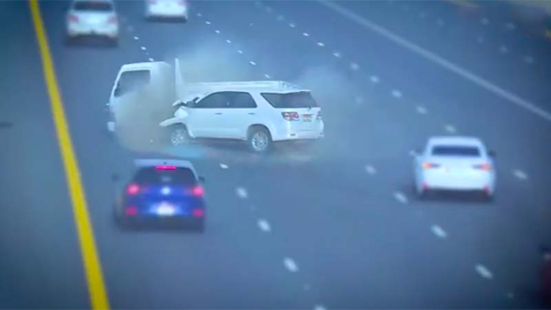 Accidents on UAE roads caught on video